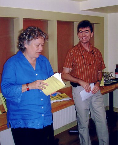 Janick Belleau et Patrick Simon au lancement de la Revue du tanka francophone
